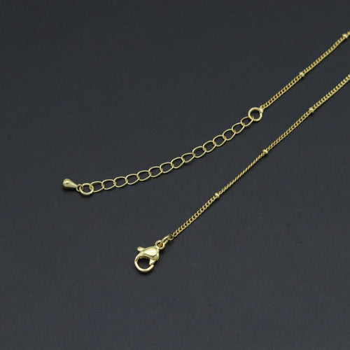 Gold Rectangle Initial Charm, Alphabet Name Letter Charm Adjustable Necklace,sku#LX718