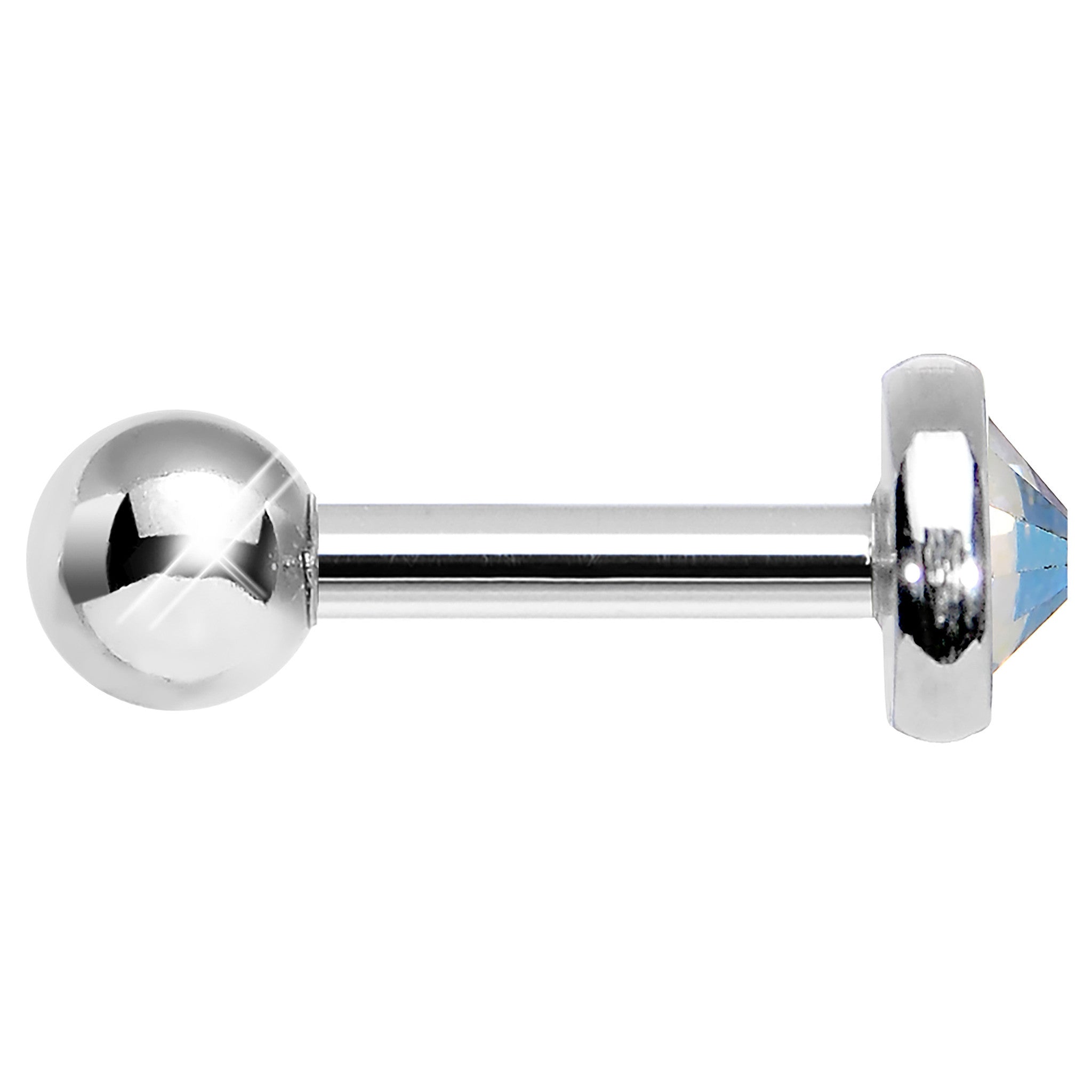 4mm Aurora Gem Tragus Cartilage Barbell Earring