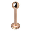 16G 3/8 Rose Gold Plated Labret Tragus Monroe