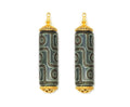 CZ Tibetan Agate Pendant, Sku#EF120