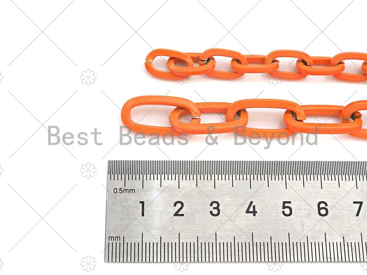 New Colorful Enamel Oval Paper Clip Chain, Enamel Pop Chain, Colored Metal Chain, Wholesale Enamel Chain, sku#E540