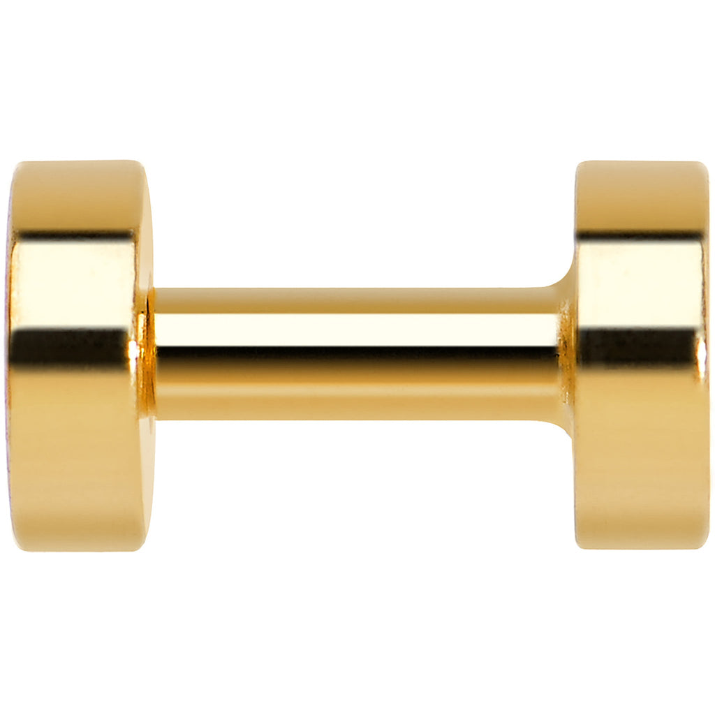 10G PVD Gold Titanium Screw Fit Tunnel