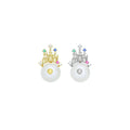 Colorful CZ Castle Freshwater Pearl Pendant, Sku#Y964
