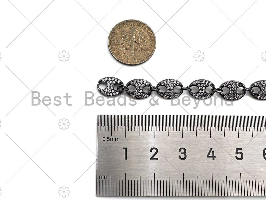 7x10mm High-Quality Micro Pave Mariner link chain