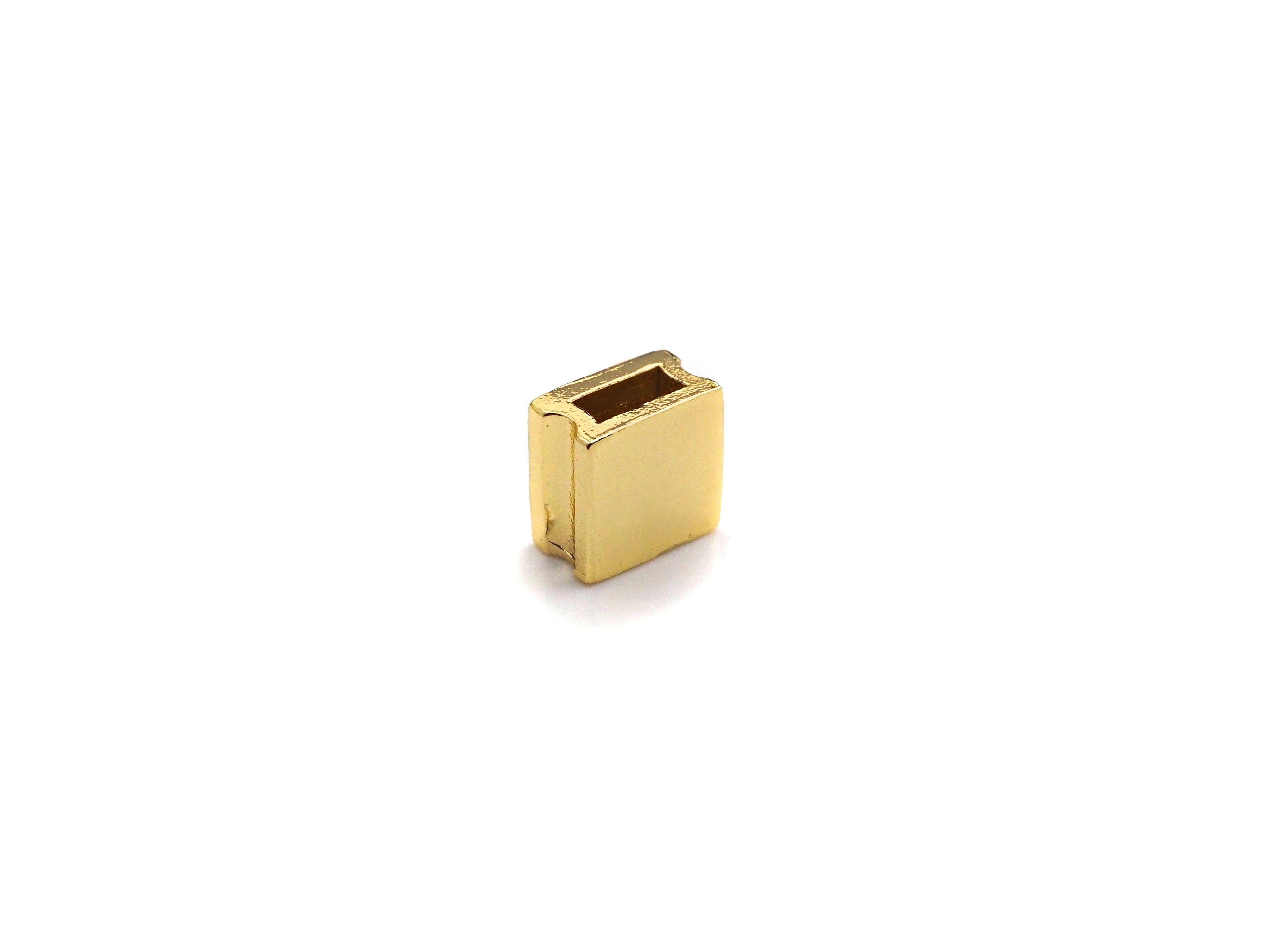 Gold Square Spacer Beads, Sku#Z1092