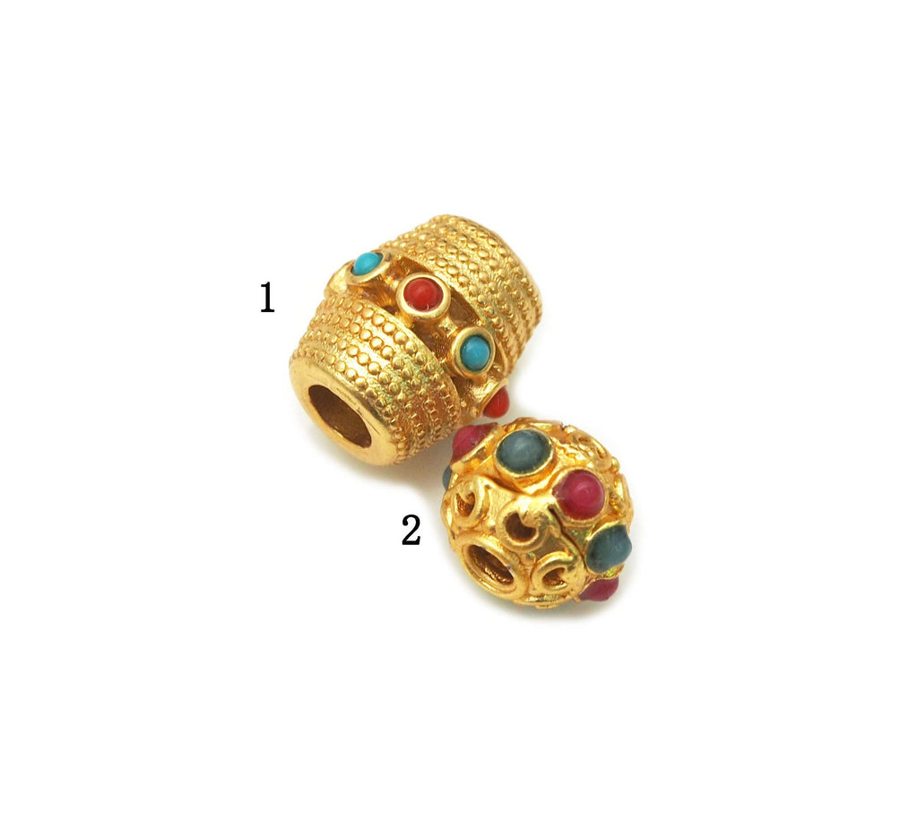 Enamel Spacer Beads, Sku#LX20c