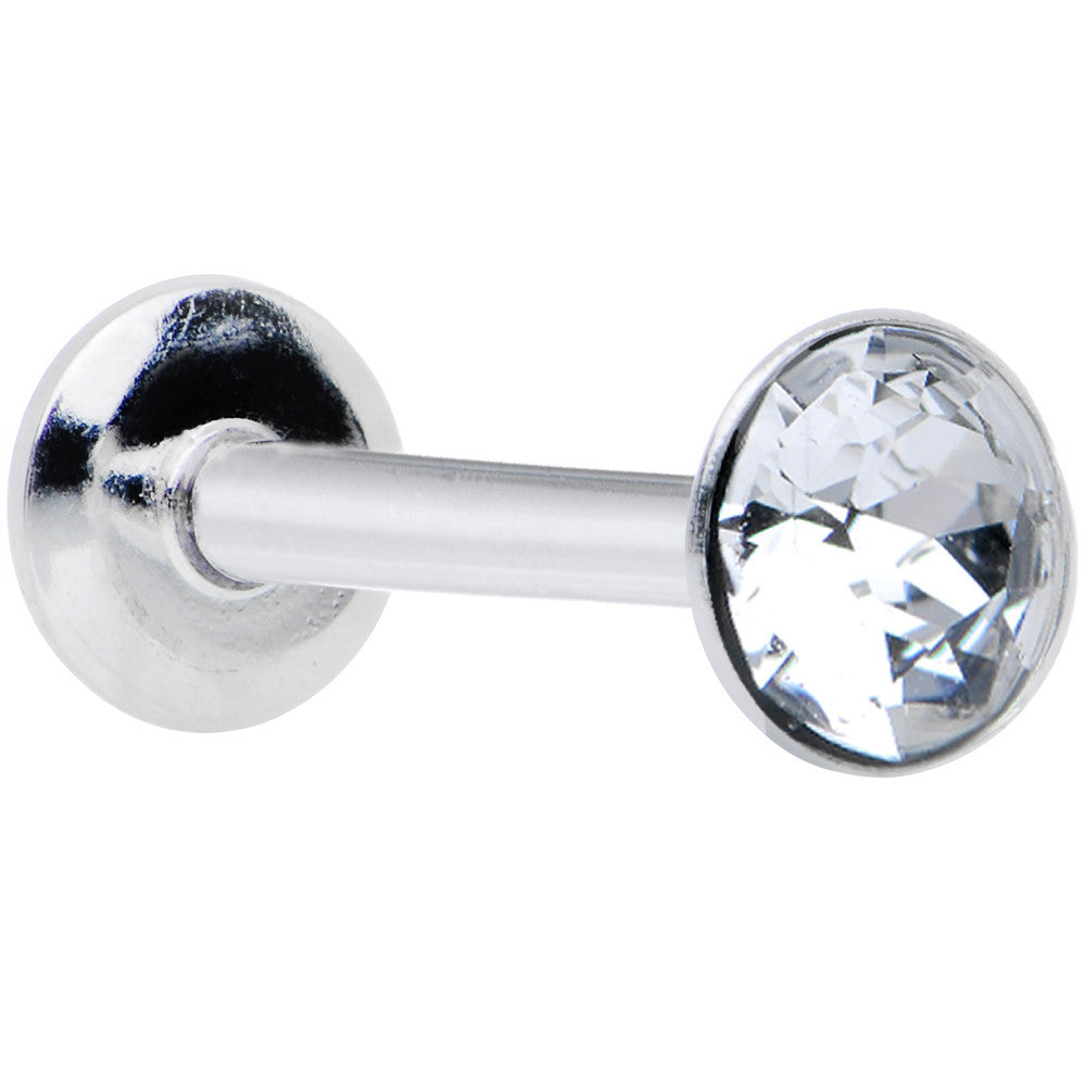 16G 5/16 Handmade Labret Created with Crystals 4mm