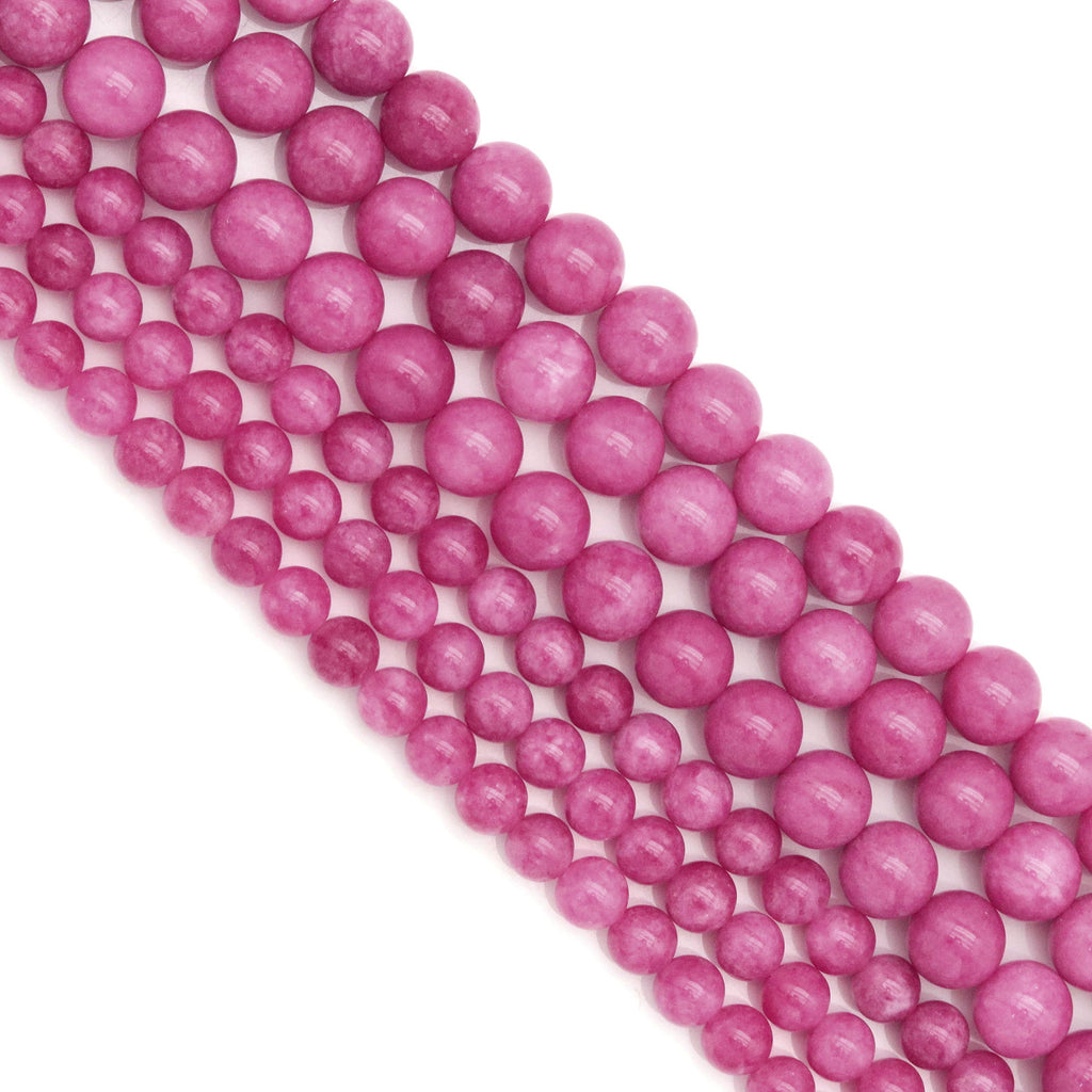 Rhodochrosite Jade Round Smooth Beads, Sku#U1821