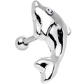 16G 1/4 Clear Gem Dolphin Left Cartilage Earring