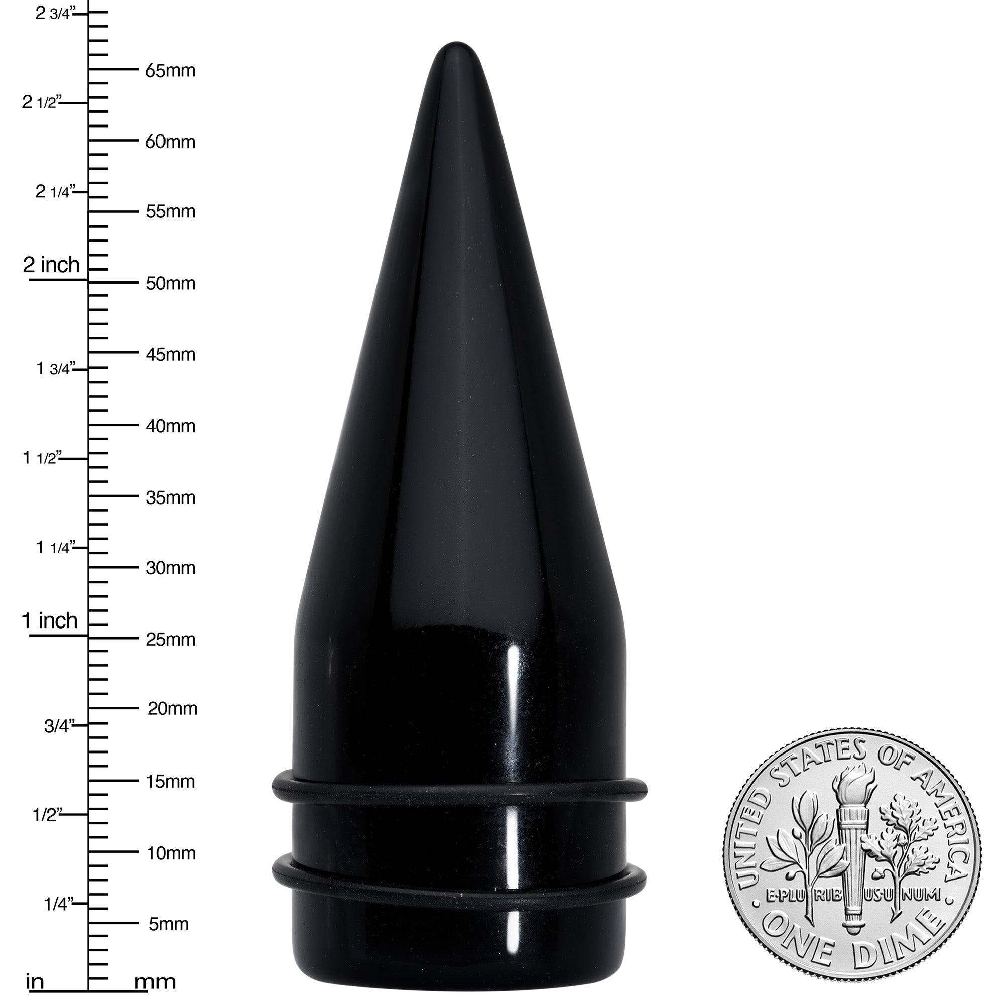 24mm Black Acrylic Straight Taper Set