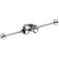 14G Clear Gem Steel Aesthetic Elephant Industrial Barbell 38mm