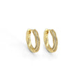 High Quality Gold Twisted CZ Hoop Earrings, Sku#Y850