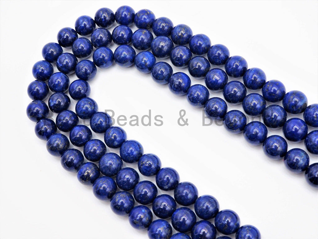 High Quality Natural Lapis Smooth Round Beads, Sku#U348