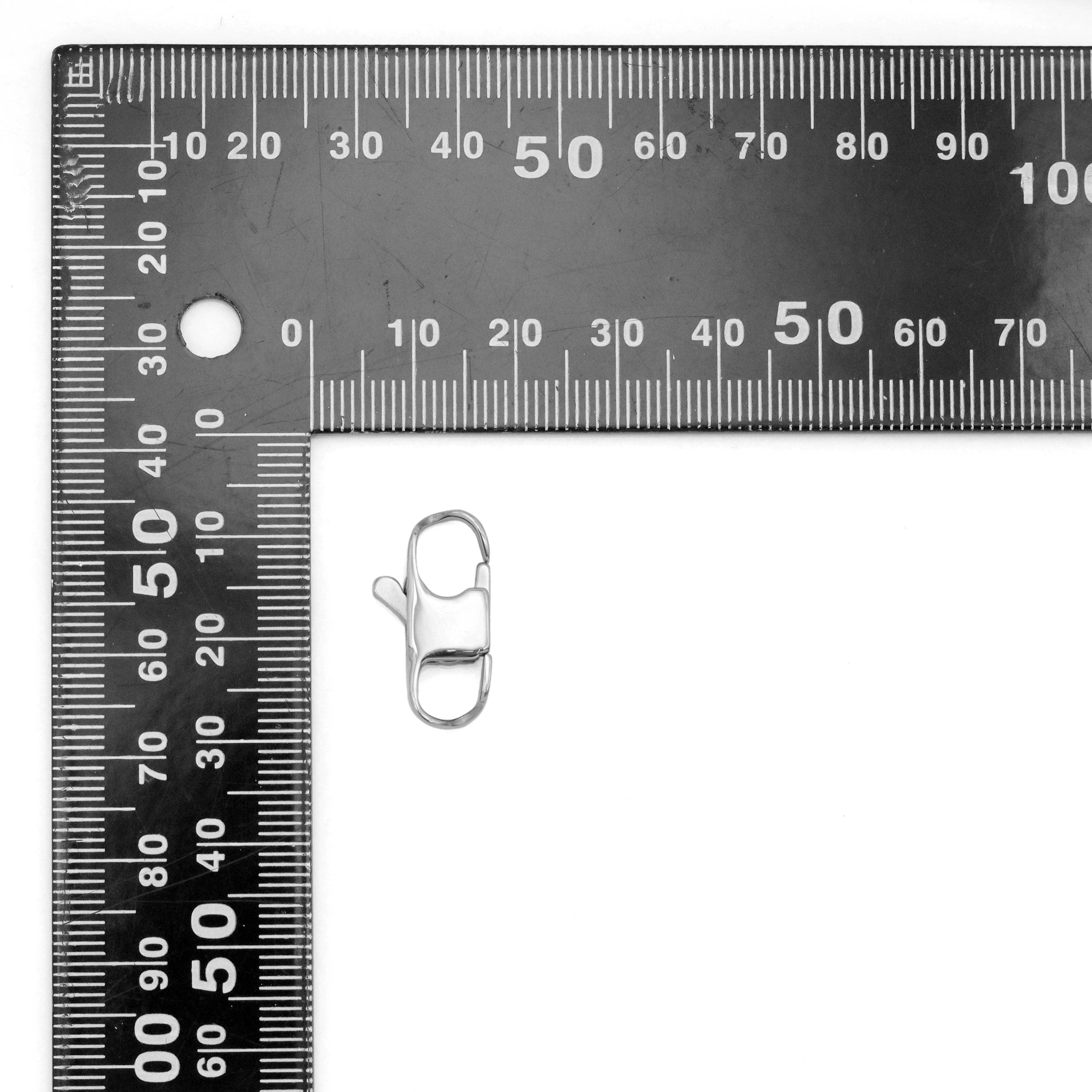 Stainless Steel Silver Double sides Lobser Clasp , Sku#Y993