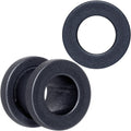 Brown Matte Silicone Screw Fit Tunnel Plug Set 6mm to 25mm