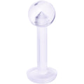 14G 5/16 Clear Flexible Bioplast Labret Monroe Retainer