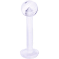 14G 3/8 Clear Flexible Bioplast Labret Monroe Retainer