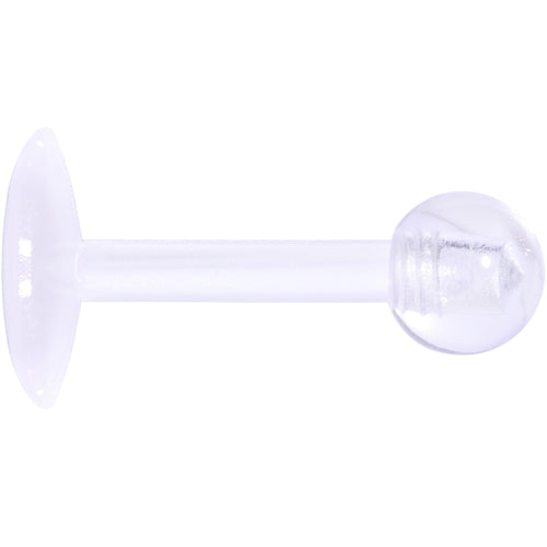 16G 1/4 Clear Flexible Bioplast Labret Monroe Tragus Retainer