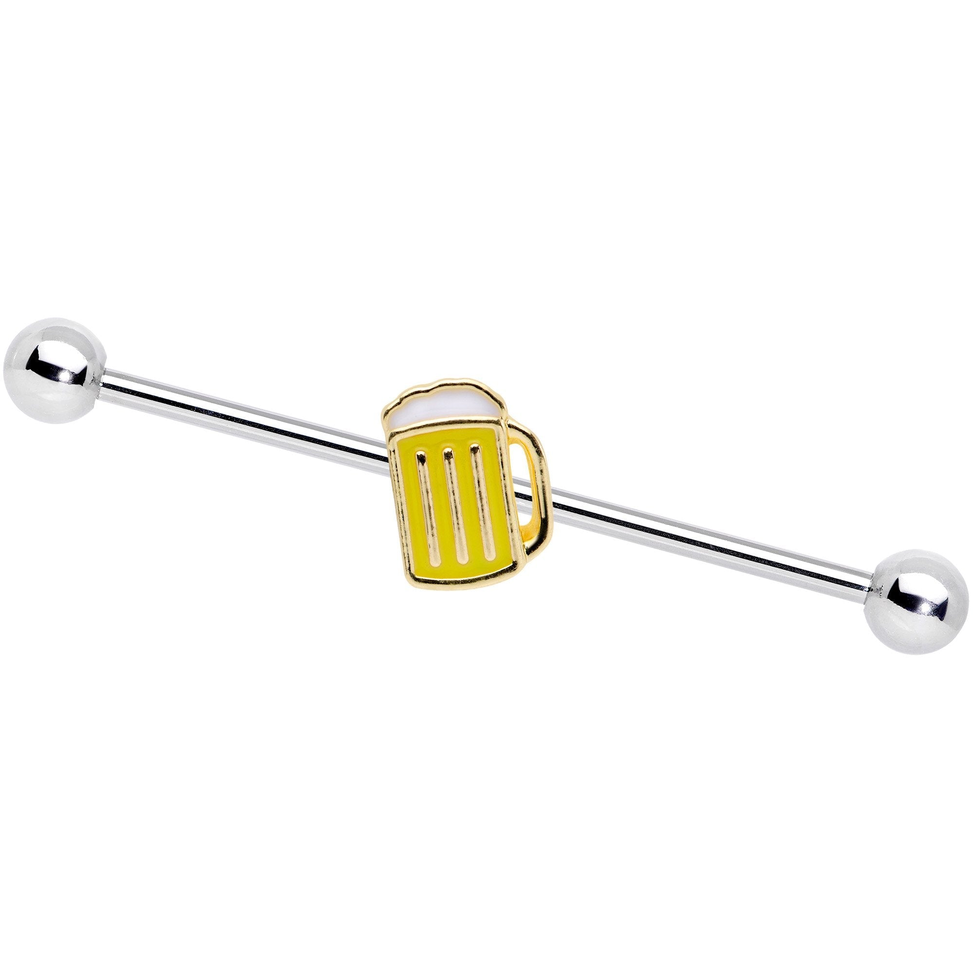 14G St Patricks Day Frosty Beer Mug Barbell Industrial 38mm