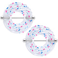 14G 33mm Vanilla Cupcake Nipple Shield Set