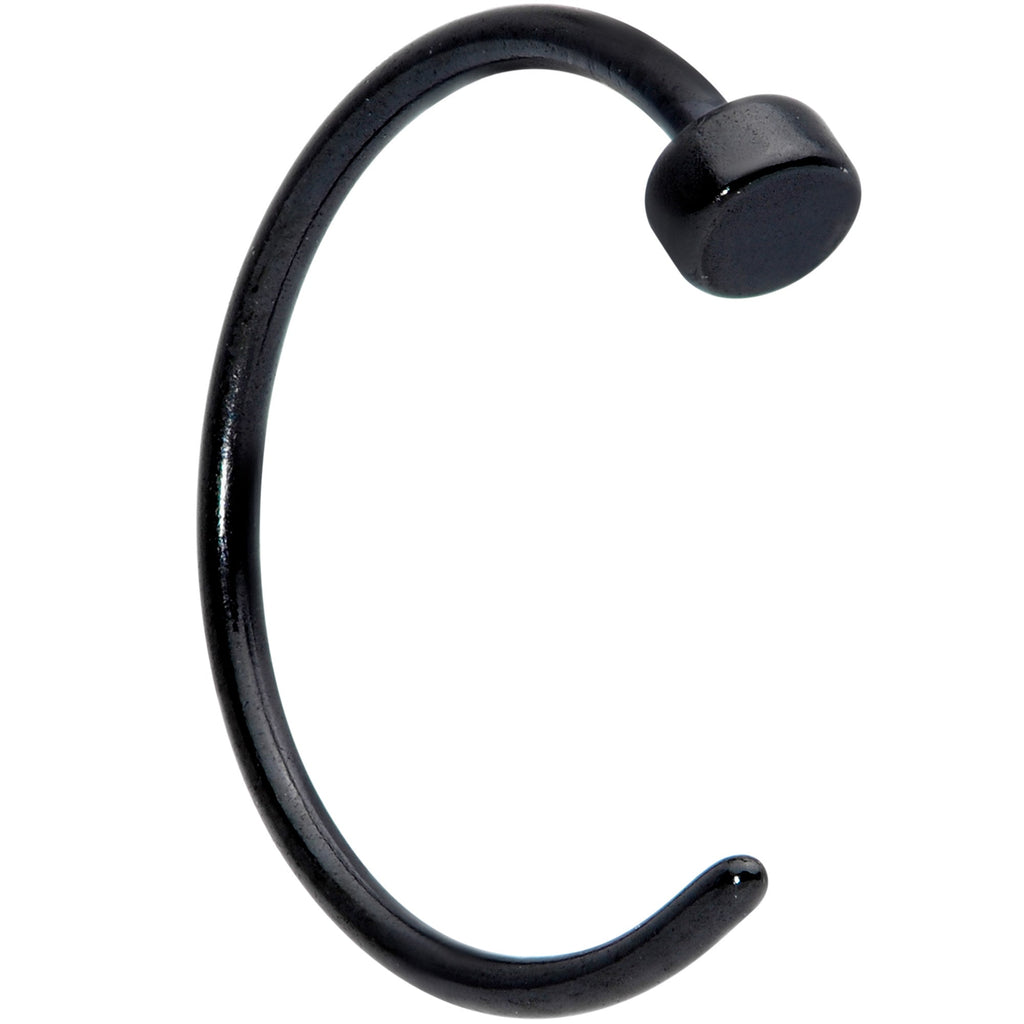 22G 5/16 Black PVD Stainless Steel Disc Nose Hoop