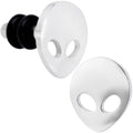 Steel Space Alien Single Flare Plug Set 14G to 2G