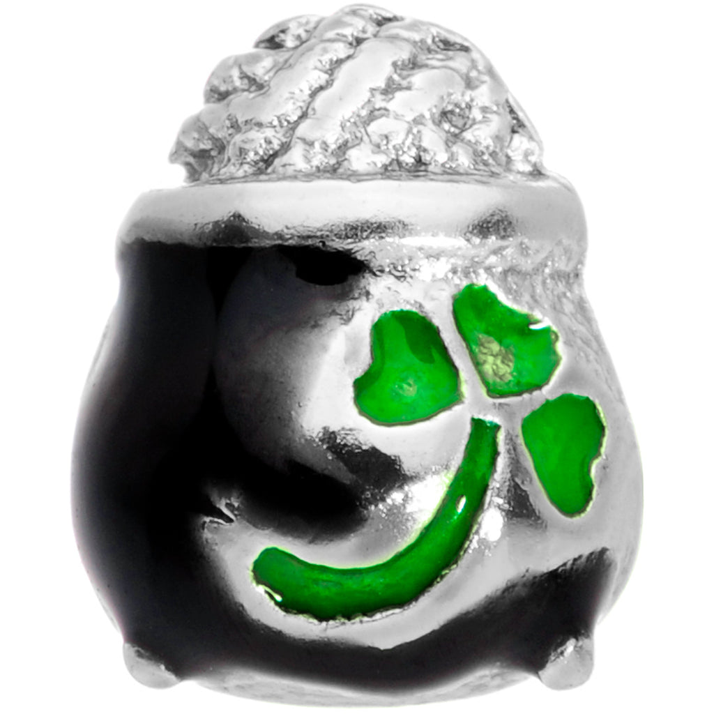 20G 5/16 St Patricks Day Pot O Gold L Shaped Nose Ring