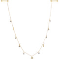 14G 9/16 Clear Gem Gold Tone Eye Star Feather Dangle Nipple Chain