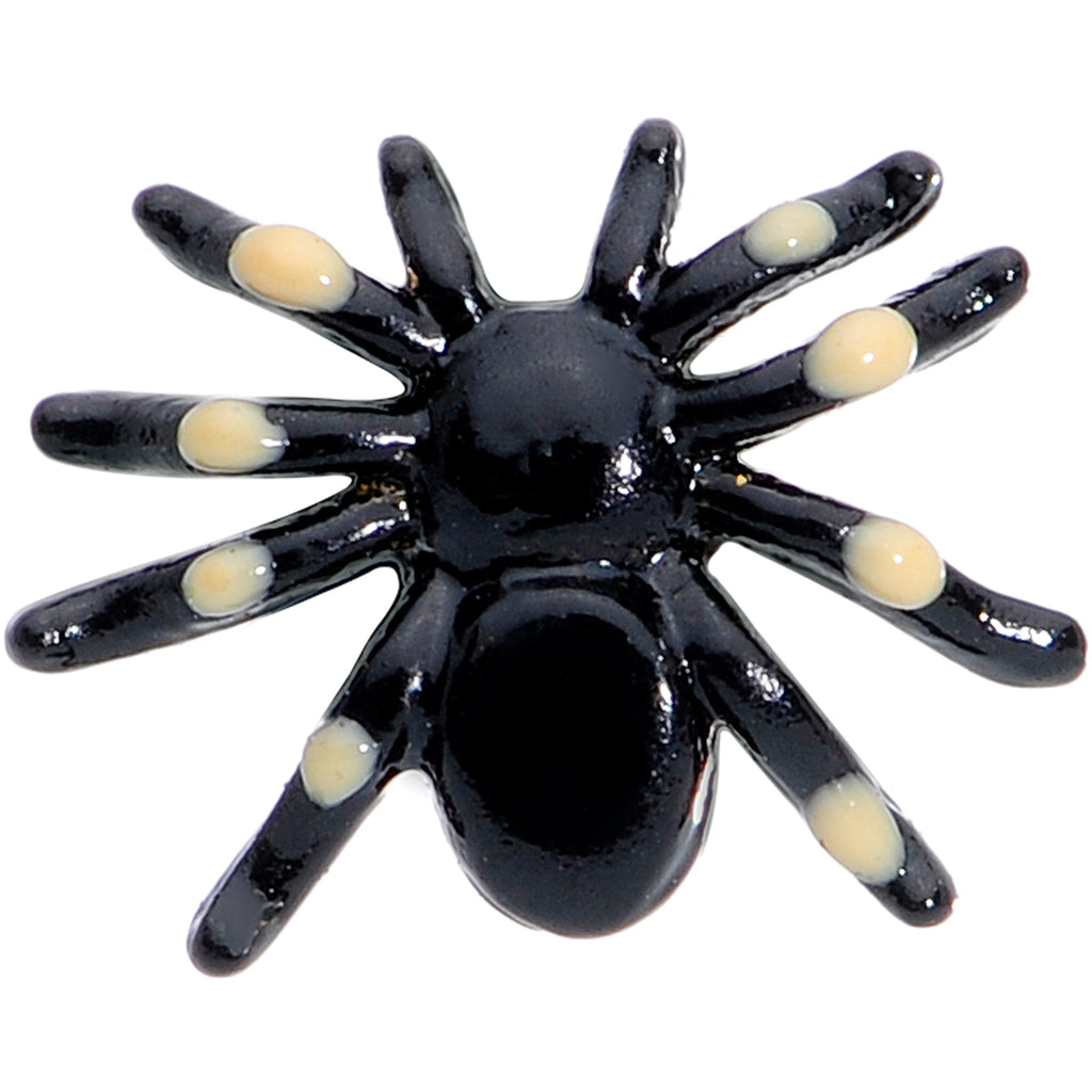 16G 5/16 Black Spooky Spider Halloween Labret Monroe Tragus