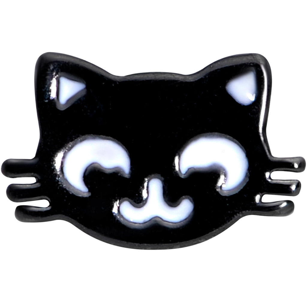16G 1/4 Black Cat Mouse Halloween Cartilage Tragus Earring