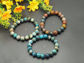 Tibetan Agate 10mm Stretchy Bracelet, Sku#EF92C