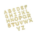Gold Silver Bubble Initial Letter Charm, Sku#LX563