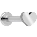 16G 5/16 Heart Grade 23 Titanium Internal Thread Labret Tragus