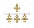 CZ Micro Pave Cross Shape Pendant/Charm,18K Dainty Gold Charm, Necklace Bracelet Charm Pendant,20x28mm,Sku#Z1316