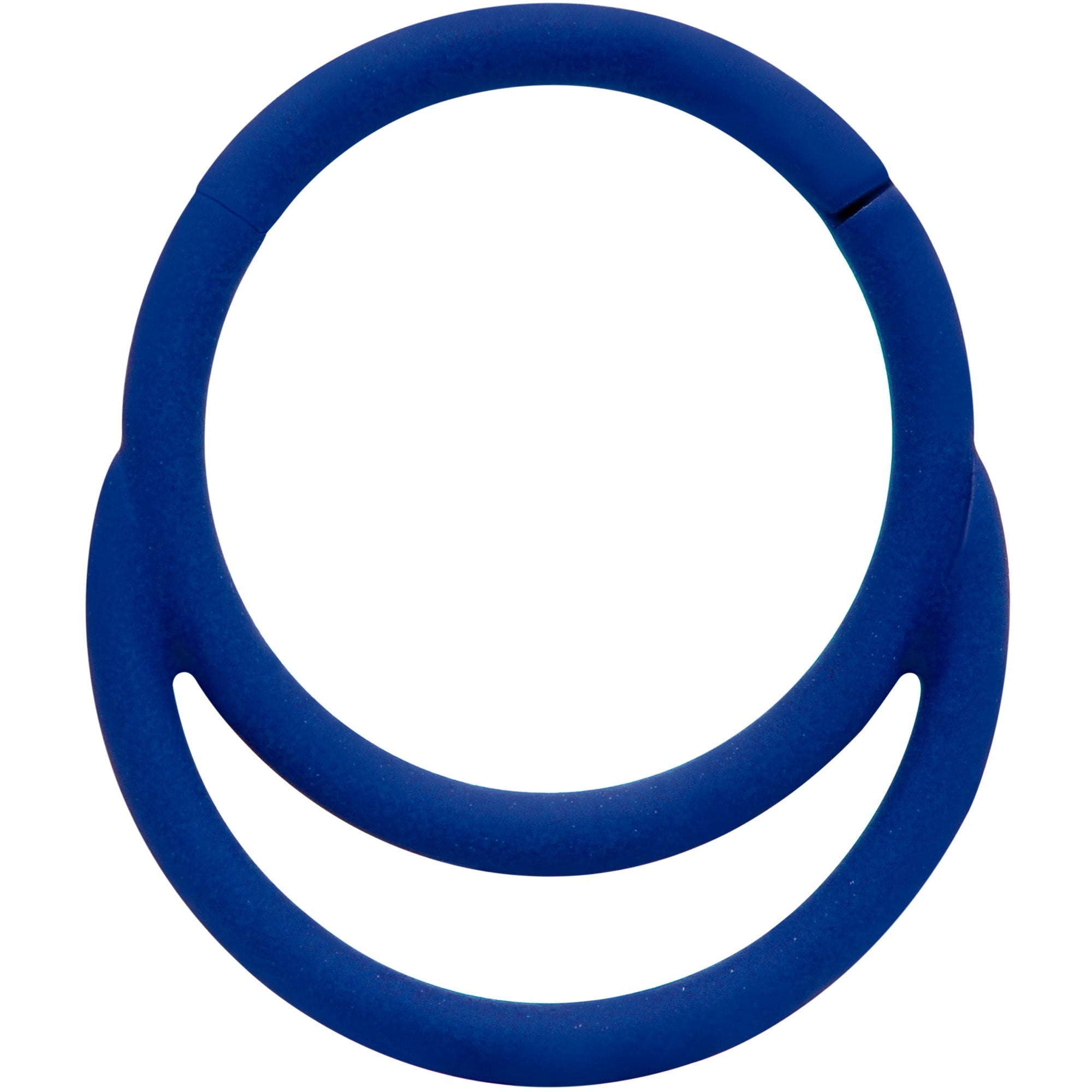 18G 3/8 Blue Matte Double Circle Cartilage Hinged Segment Ring