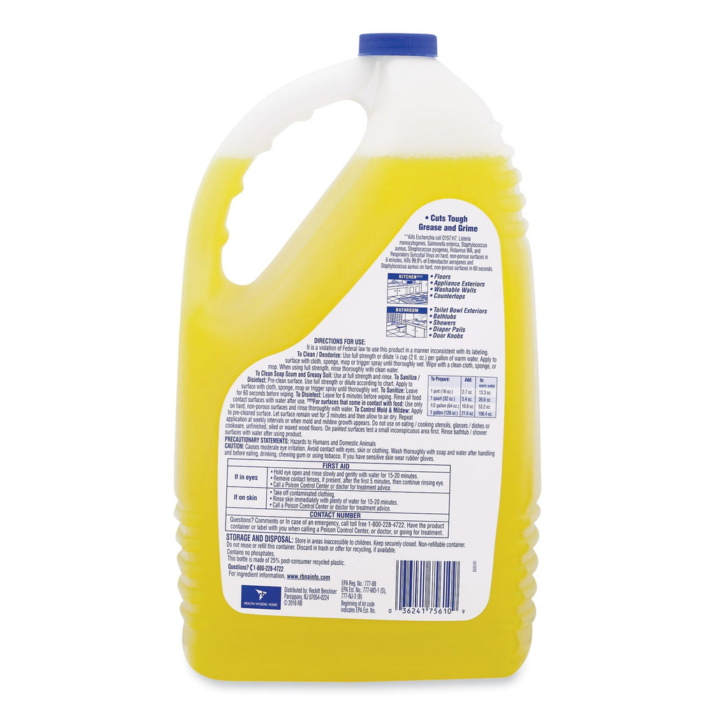 LYSOL Clean and Fresh Multi-Surface Cleaner, Sparkling Lemon and Sunflower Essence, 144 oz Bottle