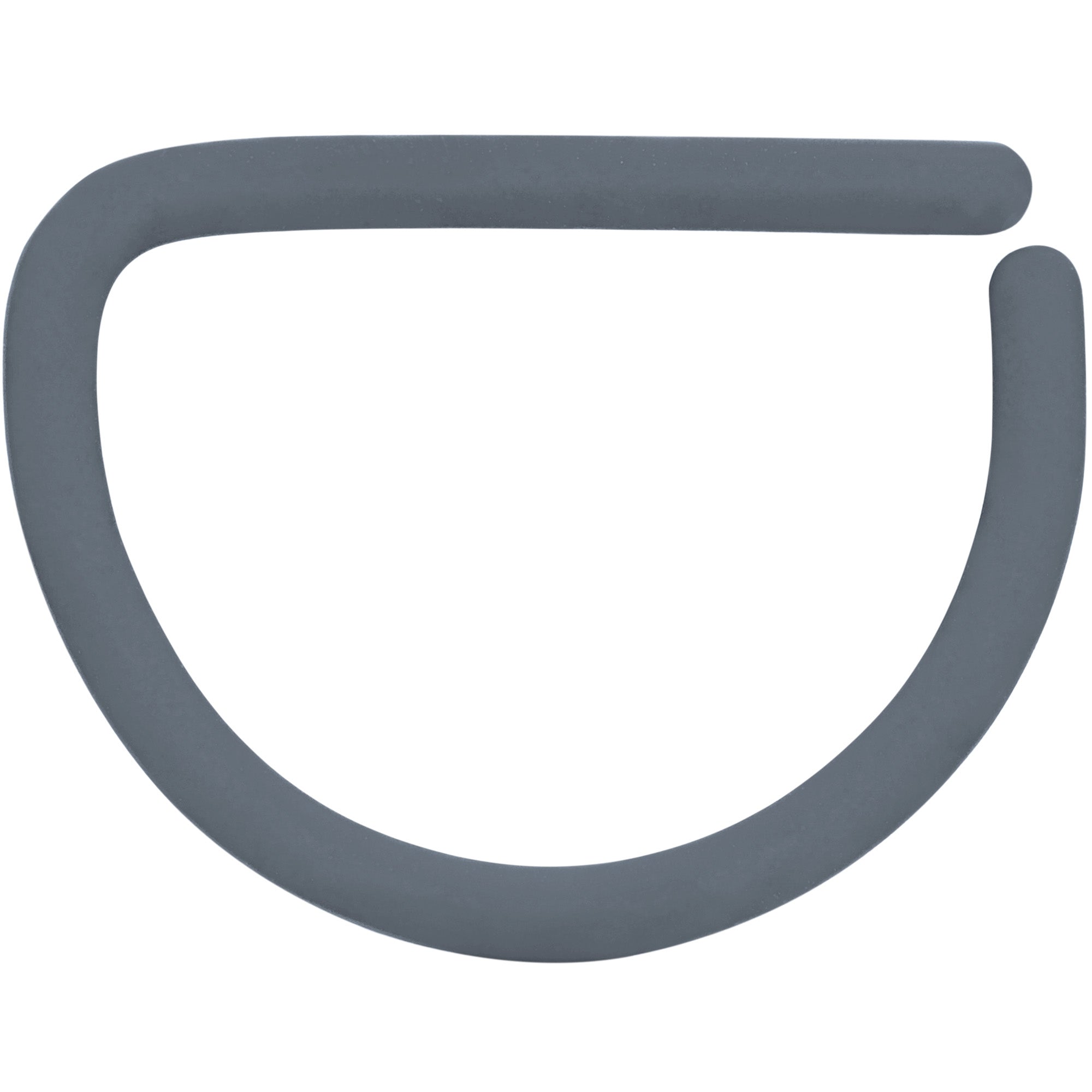 18G 3/8 Grey Matte D Shape Septum Ring