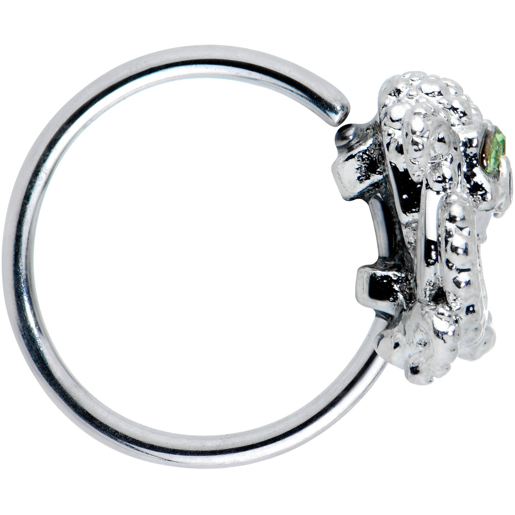 20G 5/16 Clear Green Gem Sunglasses Octopus Nose Hoop