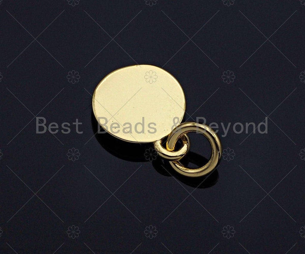 Gold Embossment Insect On Round Coin Charms, Dainty Charms,SKU#Z1162