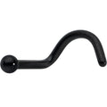 18G 1/4 Black ASTM F-136 Implant Grade Titanium Ball End Left Side Nose Screw