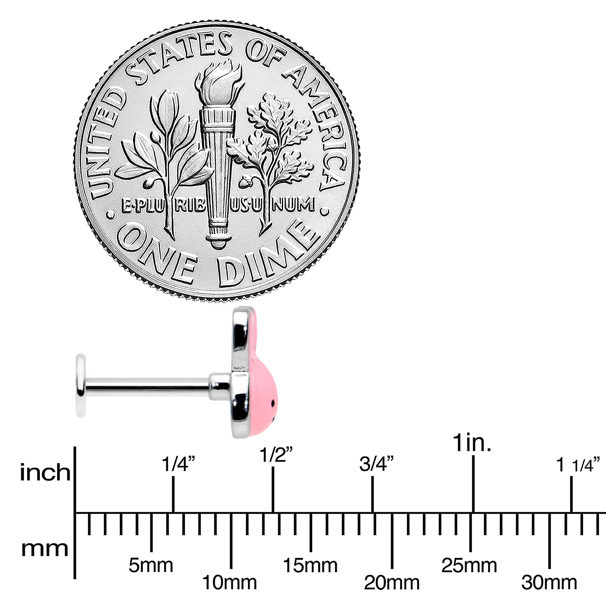 16G 5/16 Kawaii Cutie Easter Bunny Labret Monroe Tragus