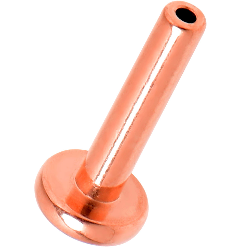 16G 1/4 Rosy Tone ASTM F-136 Implant Grade Titanium Threadless Post Only Labret