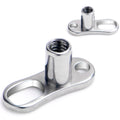14G 3mm Rise 2 Hole Implant Grade Titanium Dermal Anchor Base