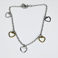 Open Heart Dangle Stainless Steel Ankle Bracelet