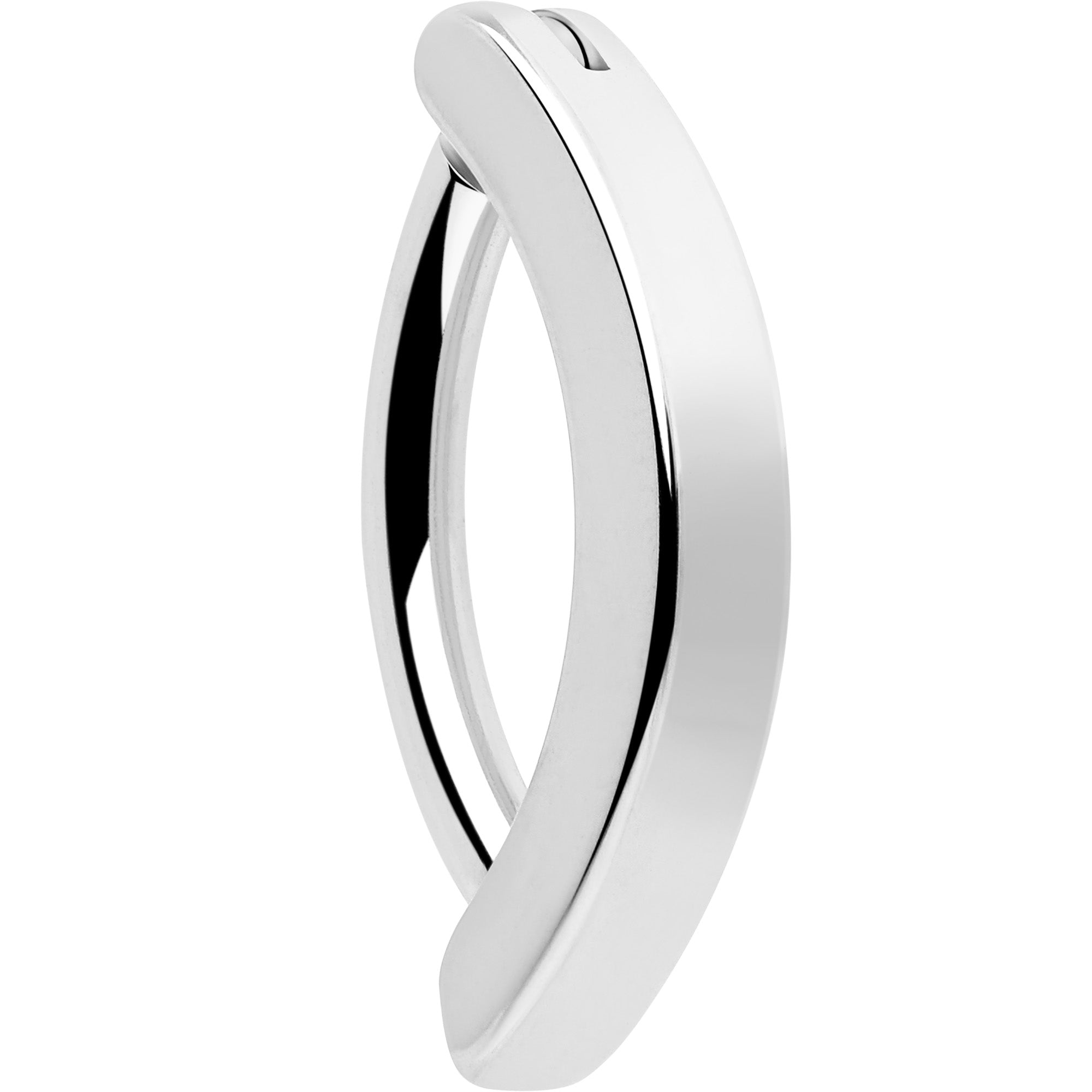 14G 3/8 ASTM F-136 Implant Grade Titanium Hinged Hoop Belly Ring