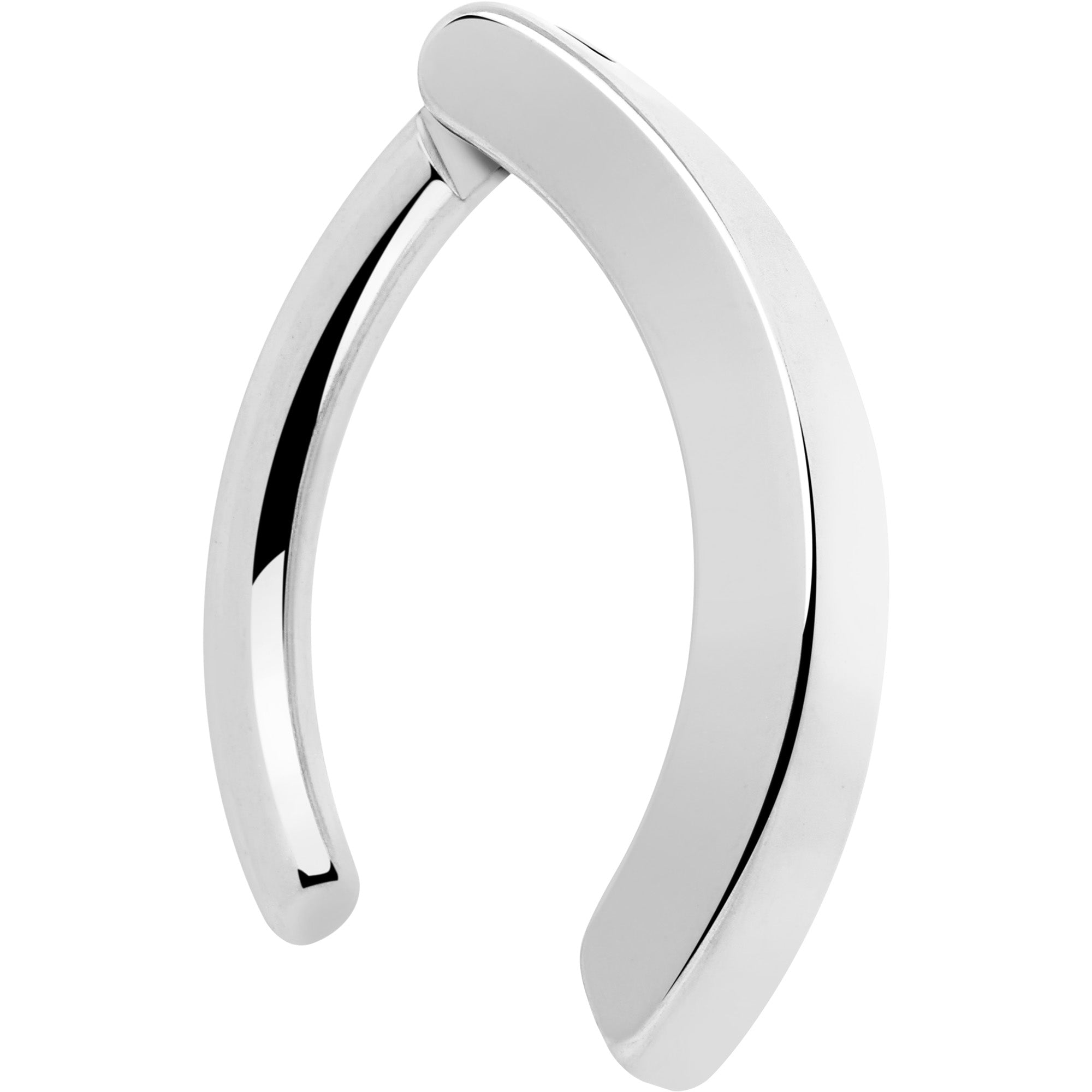 14G 3/8 ASTM F-136 Implant Grade Titanium Hinged Hoop Belly Ring