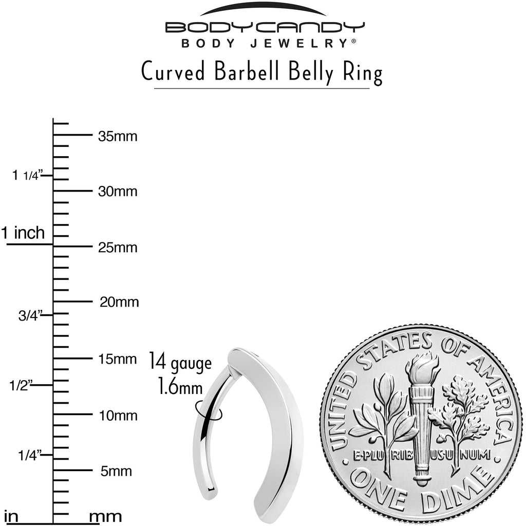 14G 3/8 ASTM F-136 Implant Grade Titanium Hinged Hoop Belly Ring