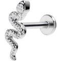 16G 5/16 Grade 23 Titanium Snake Threadless Push In Labret Tragus