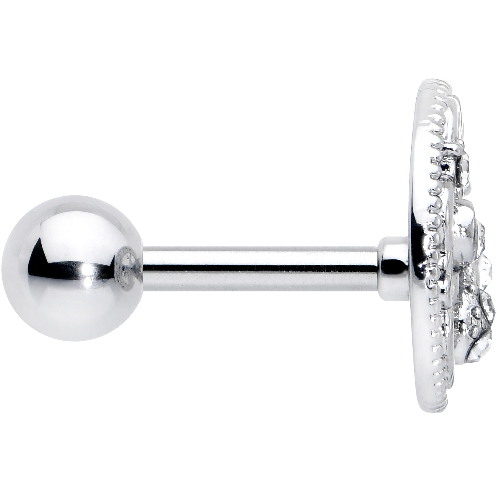 16G 1/4 Clear Gem Lunar Dragonfly Cartilage Tragus Earring