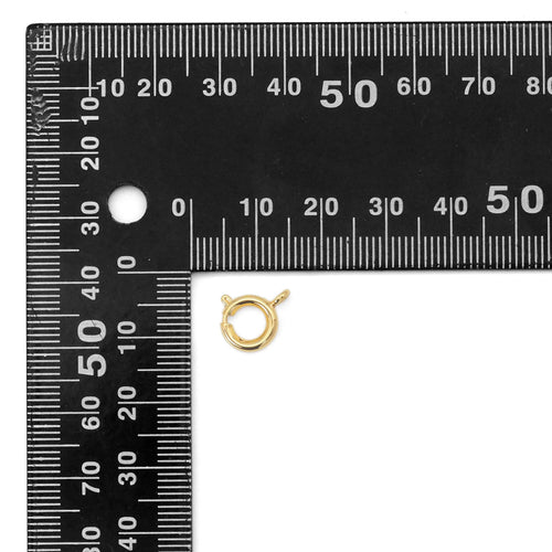 CZ Gold Spring Ring Clasp , Sku#Y834